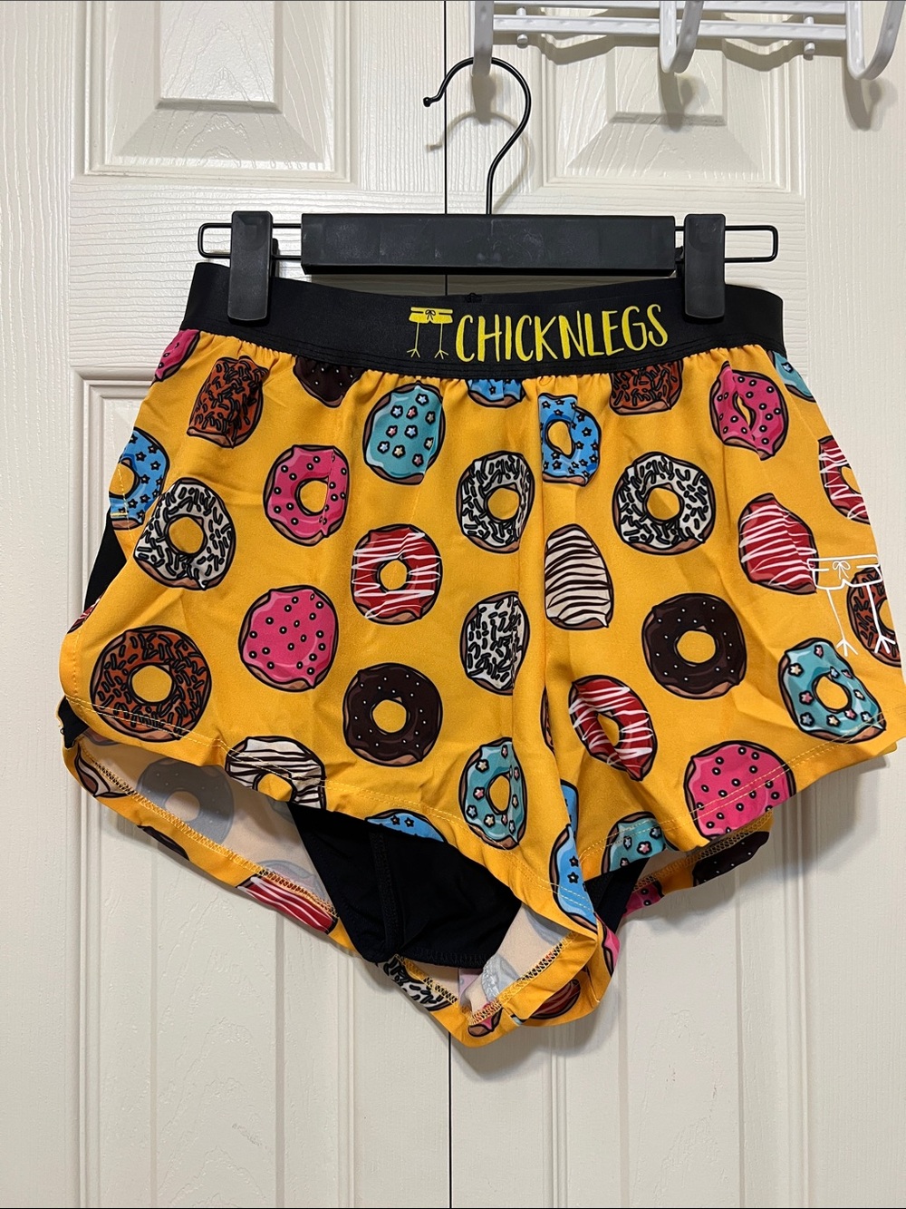 ChicknLegs Men’s Athletic Shorts - Yellow Donut Print